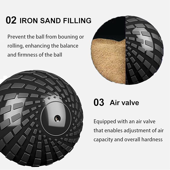 Medicine Ball 8, 10 lbs Slam Ball Weighted Balls for Exercise Strength and Crossfit Workout