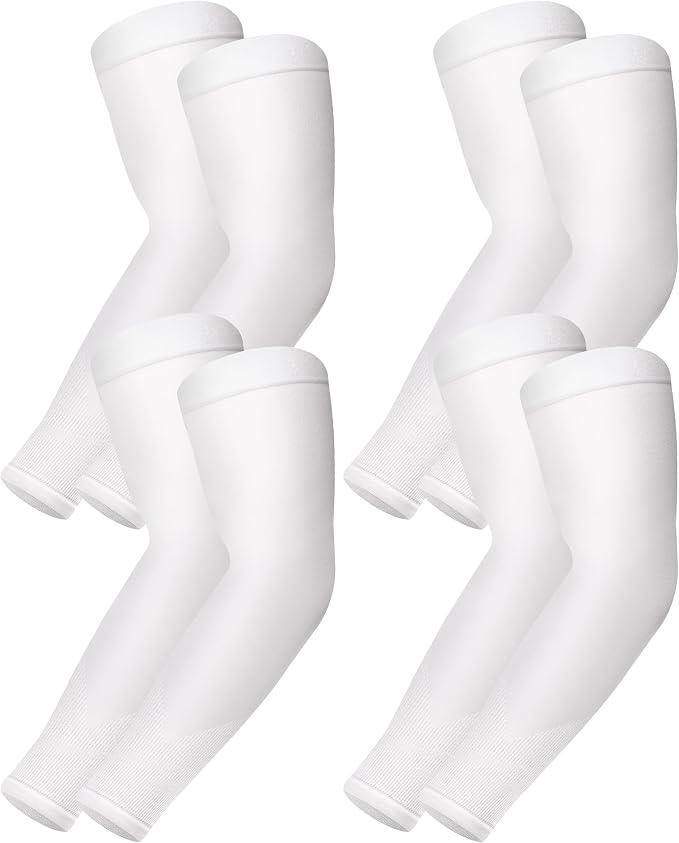 BHYTAKI UV Sun Protection Arm Sleeves, UPF 50 Sports Cooling Arm Compression Sleeves for Men Women Teenager