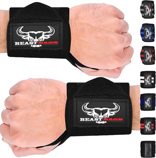 Wrist Wraps for Weightlifting - Adjustable Lifting Straps With Thumb Loop for Enhanced Gym Support, Powerlifting, Bodybuilding and Workout
