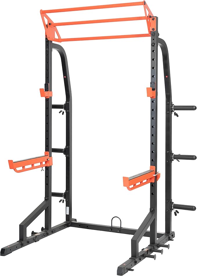 Sunny Health & Fitness Power Cage Squat Rack Attachments for Home Gym | Strength Training, Expanded Workout Variety, Durable Construction, Secure Fit, Quick Installation, Versatile Exercise Support