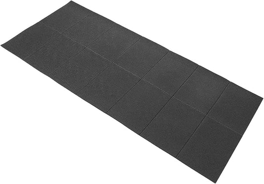 SHERCHPRY Folding Treadmill Mat with Non-Slip PVC Surface and Impact Reduction, Equipment Protection Mat for Treadmills and Stationary Bikes in Home Gym