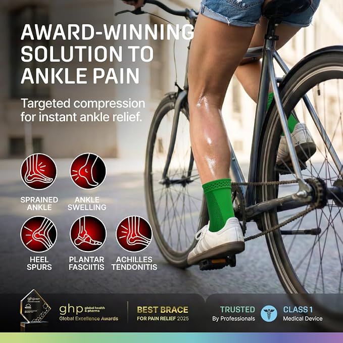 Modvel Foot & Ankle Brace Socks for Sprained Ankle Compression Sleeve - Foot Support for Women & Men - Tendonitis & Arthritis Ankle Brace Sports Running, Torn Ligaments & Women Stabilizing Ankle Wrap