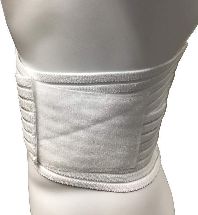 OTC Lumbosacral Support, 7-inch Lower Back, Lightweight Compression, Elastic, White, X-Large