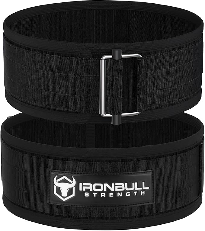 Lifting Belt for Weightlifting, Cross-Training, Olympic Lifting & Bodybuilding | Auto-Lock Padded Nylon Back Support for Squats, Deadlifts Bench Press, Gym, Workout