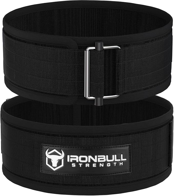 Lifting Belt for Weightlifting, Cross-Training, Olympic Lifting & Bodybuilding | Auto-Lock Padded Nylon Back Support for Squats, Deadlifts Bench Press, Gym, Workout