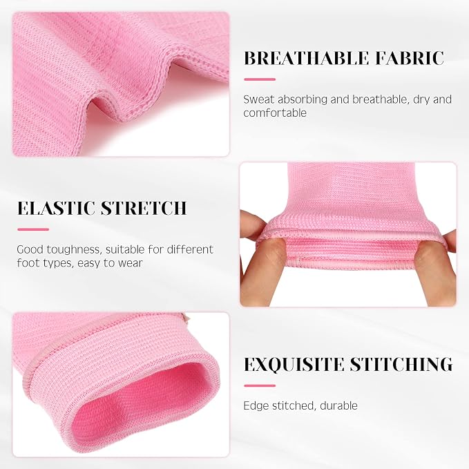 Haysandy 4 Pieces/ 2 Pair Kids Ankle Support Brace Elastic Kids Compression Socks Knitted Ankle Sleeve for Jogging Running Fitness(Pink,10-15 Years)