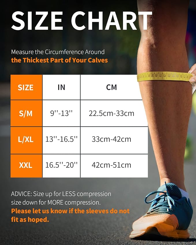 CAMBIVO Calf Compression Sleeve for Shin Splints & Running Support-3 Pairs | Leg sleeves for men & women, 15-20mmHg footless compression socks for gym & recovery, varicose veins