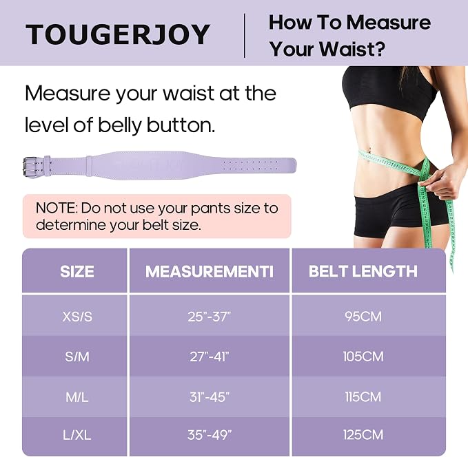 Women's Weight Lifting Belt 4 Inch Wide, Gym Powerlifting Belt for Women with Padded Lumbar Support, Adjustable Fitness Belt for Deadlift, Squats, Cross Training & Workout