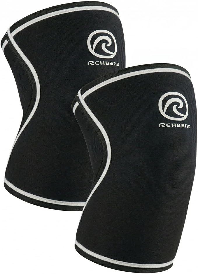Rehband Original Knee Sleeve 7mm Neoprene Compression Knee Support, Ideal for Weightlifting, Powerlifting, Strongman & Fitness