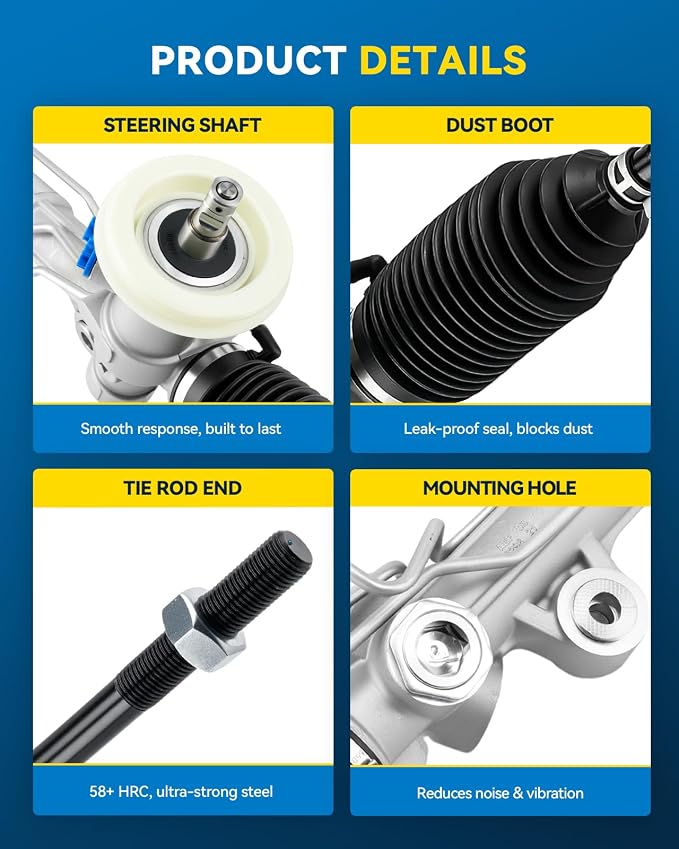 PHILTOP Power Steering Rack and Pinion for 97 Century, 98-02 Century Custom | with Outer Tie Rod Ends Replace No.26056808, 22186, 26079913