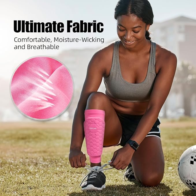 Soccer Shin Guards for Kids Youth Adults, Ski Shin Guards Sleeves for 2-18 Years Old Boys Girls Men, Calf Compression Sleeve with Honeycomb Pads, Espinilleras de Futbol para Hombres