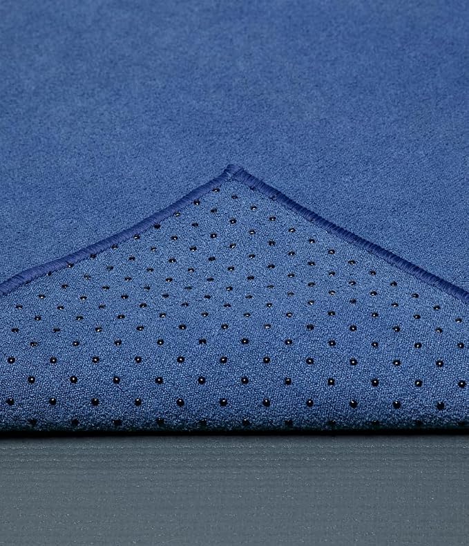 Manduka Yogitoes Hot Yoga Mat Towel - 71" | Moisture Activated Grip | Patented Silicone Nubs | Highly Absorbent, Durable & Easy Care | Made from Recycled Materials | 71 x 24 Inches | Moon