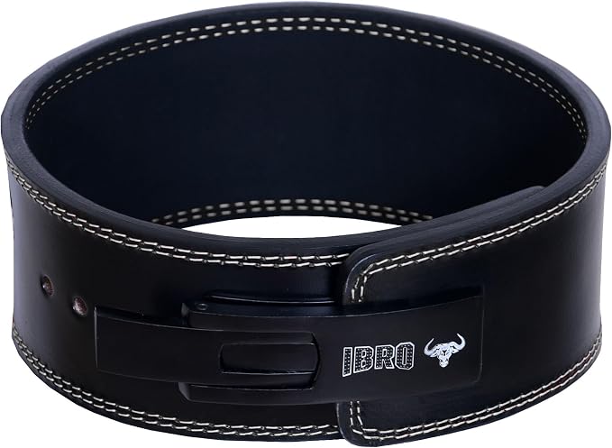 IBRO Powerlifting Lever Gym Belt – Power 8MM, 10MM or 13MM Extreme Heavy Duty Genuine Leather Belts - Squats Deadlifts Bodybuilding Weight Lifting IPF Power Lifting Strongman for Men