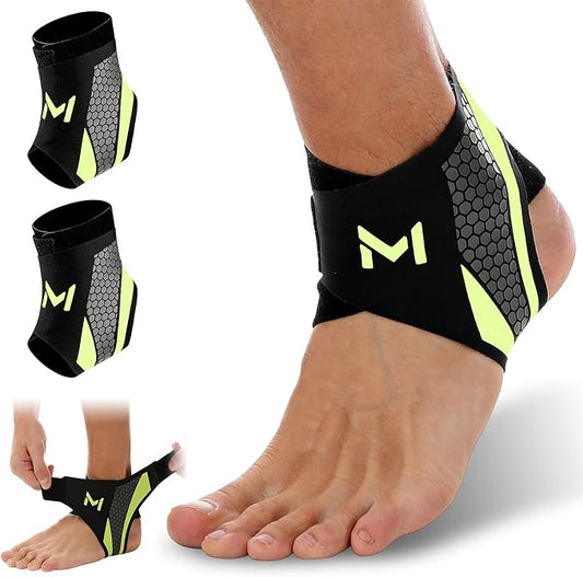 2 Pack Ankle Brace Compression Support Stabilizer for Men Women, Adjustable Lace up Ankles Sock,Basketball Ankle with Straps for Breathable Support for Sports Training and Daily Activity