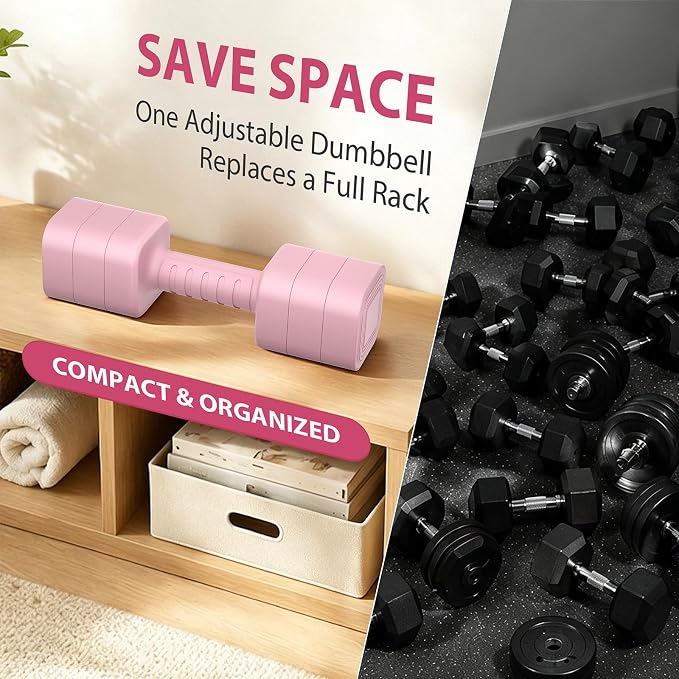 Adjustable Dumbbell Set of 2, 2.2-20LB Adjustable Weight Set, 3 in 1 Free Weights Dumbbells Set for women men at home, 2.2lb, 3.6lb, 5lb,10lb, 20lb, for Home, Office, Gym Exercise Training, Anti-slip Handle