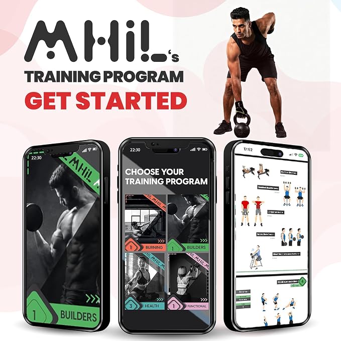 MhIL Workout Gloves for Men – Comfortable Gym Gloves for Men with Enhanced Grip for Safety and Hand Protection – Weight Lifting Protection with Wrist Wraps Support for Performance Boost and Style