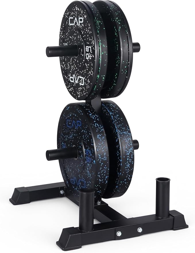 CAP 2-inch Olympic Bumper Plate Weight Set | 100-370 lbs | Multiple Colors | Storage Rack Optional
