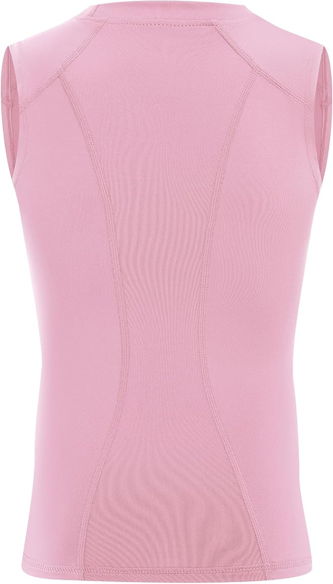 Runhit Boys Sleeveless Compression Shirt Kids Athletic Tank Tops Youth Quick Dry Undershirt for Football Basketball