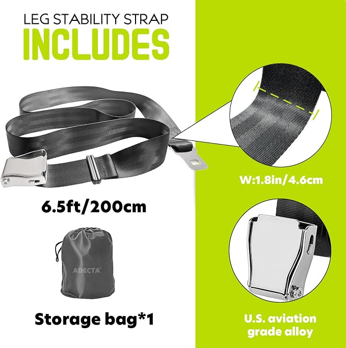 Nordic Hamstring Curl Strap, 6.5FT / 5.6FT Gym Seatbelt and Exercise Straps for Hamstring Stretch Strap & Mobilization Belt,Home Gym Women Men, Lifting Seatbelt Gym