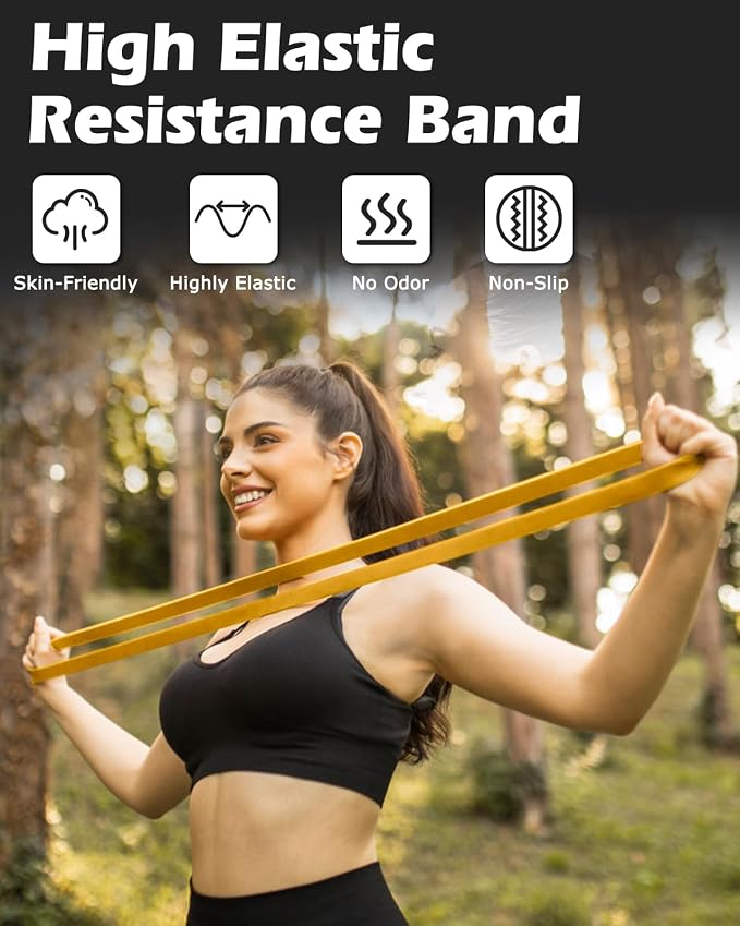 Zacro Resistance Bands Set with Door Anchor, Heavy Duty Pull Up Exercise Bands for Working Out, Muscle Power Strength Training, Physical Therapy, Home Fitness Gym Equipment for Men & Women