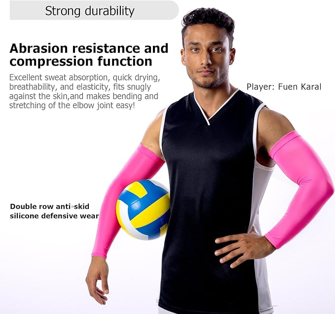 Volleyball Arm Sleeves youth girls - 3XS-XL Compression Volleyball Arm Sleeves for women teen girls kids