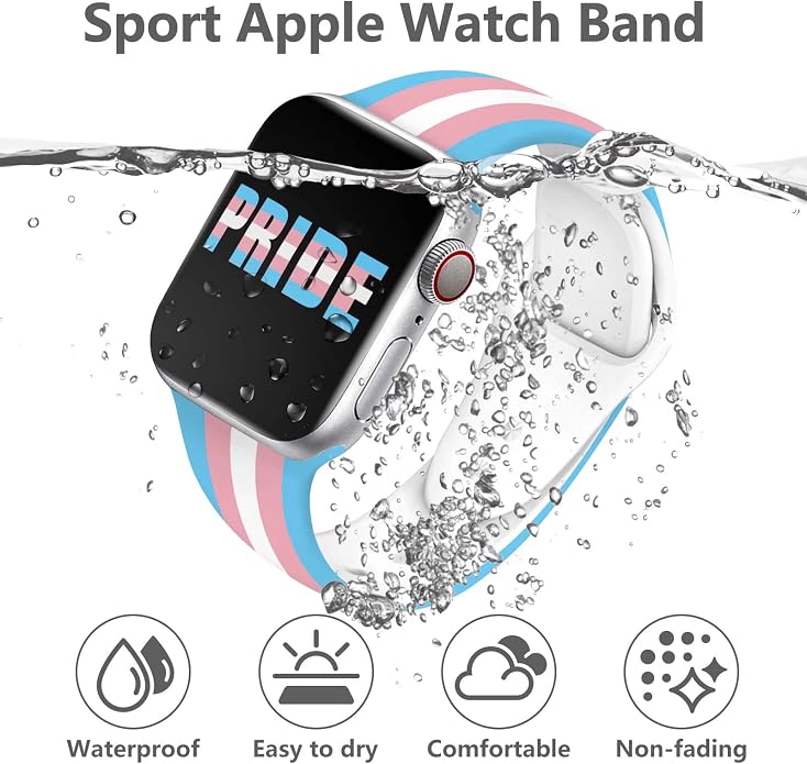 Pride Watch Band Compatible with Apple Watch Series 11 10 9 8 7 6 5 4 Ultra SE (Replacement Silicone Strap for iWatch 40mm - 49mm)
