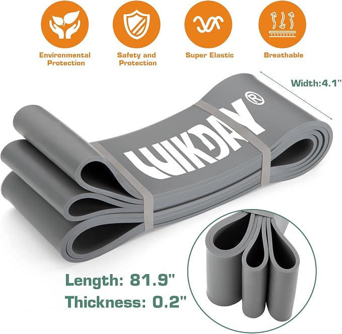WIKDAY Resistance Bands for Working Out, Exercise Bands, Workout Bands, Pull Up Assistance Bands for Body Stretching Training Physical Therapy Muscle Training for Men & Women