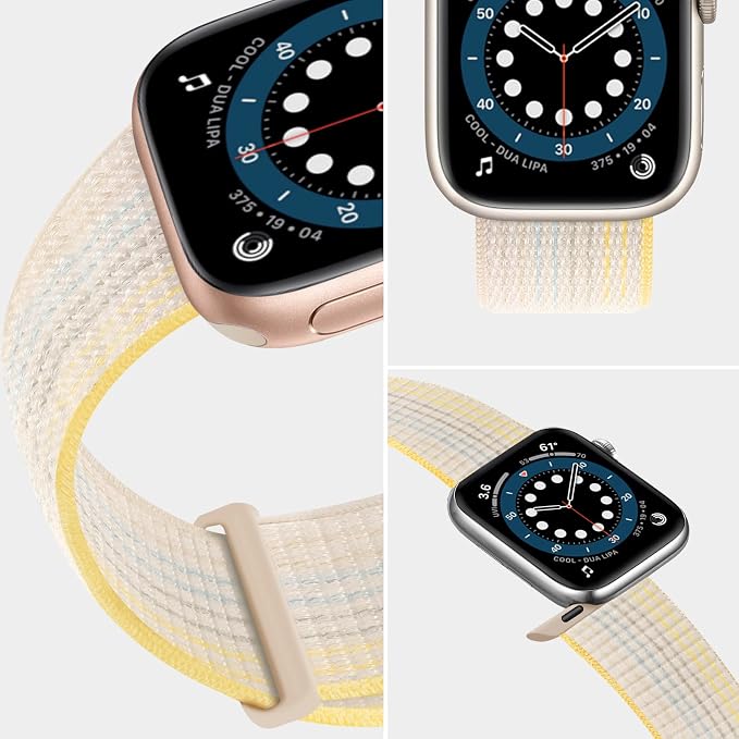 Sport Loop Band Nylon Women Men Stretchy Elastic Braided Wristband | Nylon Sport Loop Wristband Compatible with Apple Watch Ultra 2 38/40/41/42/44/45/46/49mm For iWatch Series 1-11 SE