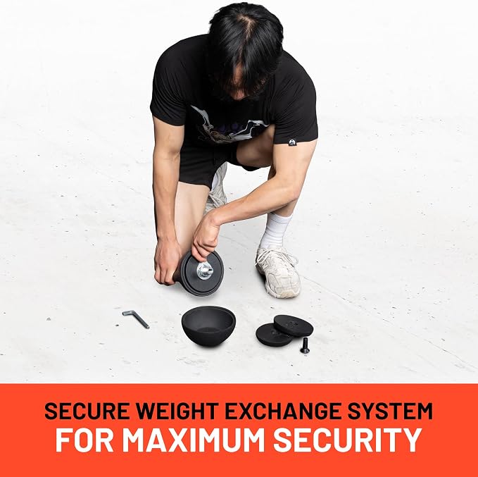 Adjustable Kettlebell 6-12kg [Bells of Steel] Kettle Bell Weight Set, Steel Shell, Internally-Loaded for Full Body Workouts, Competition Standard, 35mm Handle