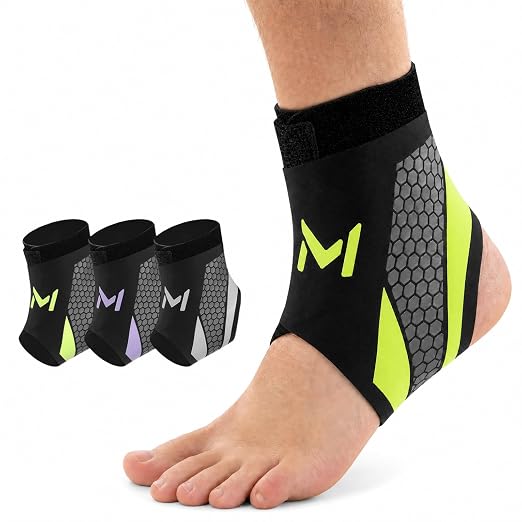 Ankle Brace & Lace-Up Support Stabilizer - Green | For men & women: adjustable straps for high compression. Ideal for basketball, sports recovery & daily protection.