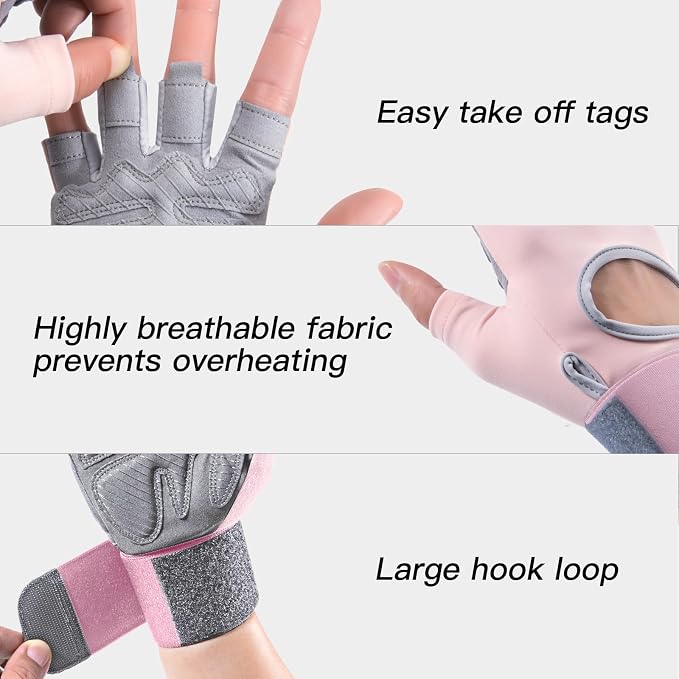 Weight Lifting Gloves,for Men and Women, Workout Gloves with Wrist Support for Exercise, Weightlifting, Training, Pull-ups Breathable and Snug fit