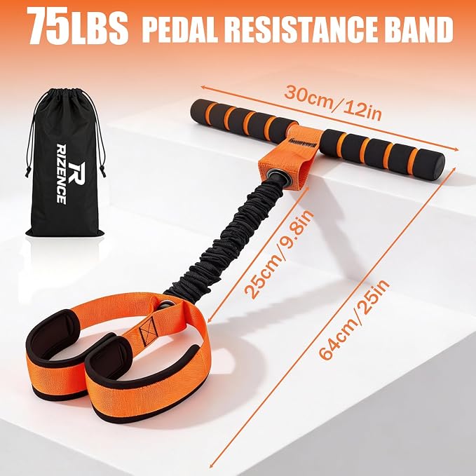 2026 Upgrade Pedal Resistance Bands with Handle - Multifunction Thickened Latex Tubes Foot Pedal Resistance Band - Fashion Puller Sit Up Equipment for Men Women for Full Body Exercise