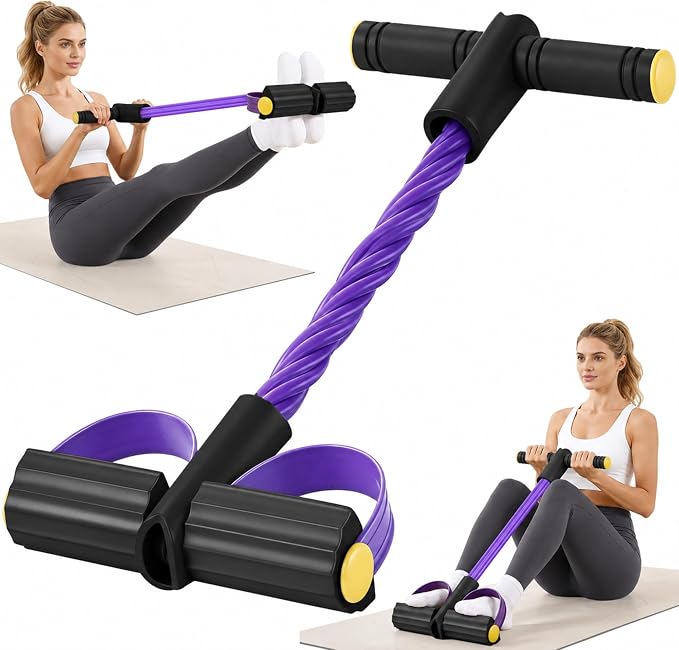 Upgraded Pedal Resistance Band with Handle, Soft Durable Fashion Puller Exercise with Thickened 6 Tension Ropes, Tube Pedal Resistance Device for Abdomen, Waist, Arm, Leg, Core/ABS
