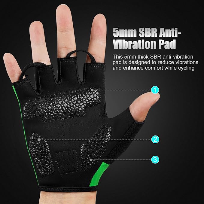 Cycling Gloves for Men Women, Half-Finger for Bike, Gym, Weight Lifting, Workout, Riding, Outdoor Sports