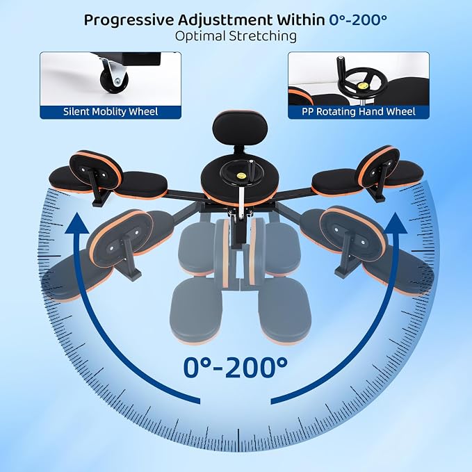 Leg Stretcher Machine, 200° Adjustable Split Trainer, 220 lb Steel Frame | 200° Adjustable Split Machine for Ballet,Home Gym Leg Stretching Training Machine, Suitable for Yoga, Home Gym Dedicated