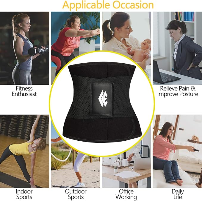ChongErfei Waist Trainer Belt for Women & Man - Waist Trimmer Ab Belt | Tummy Control Body Shaper