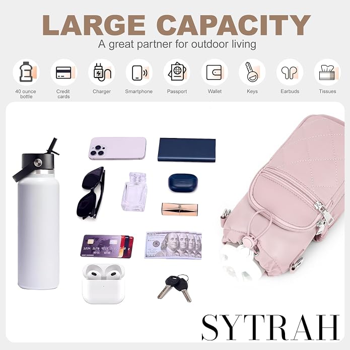 Water Bottle Carrier Bag with Strap, Insulated Corssbody Purse