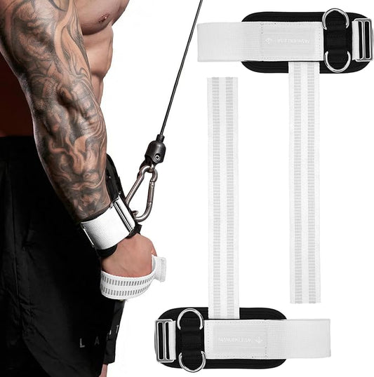 M MANUEKLEAR Wrist Straps for Weightlifting, Gym Lifting Straps with D Rings for Cable Machine,Weight Lifting Wrist Wraps for Men Women