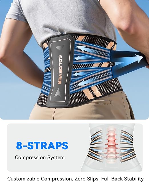 Ultra Breathable Back Brace for Lower Back Pain Relief Medical Grade | Copper Infused Lumbar Support Belt with Bionic Support System,Back Support Brace for Sciatica,Men&Women,Chest Brace(XX-Large)