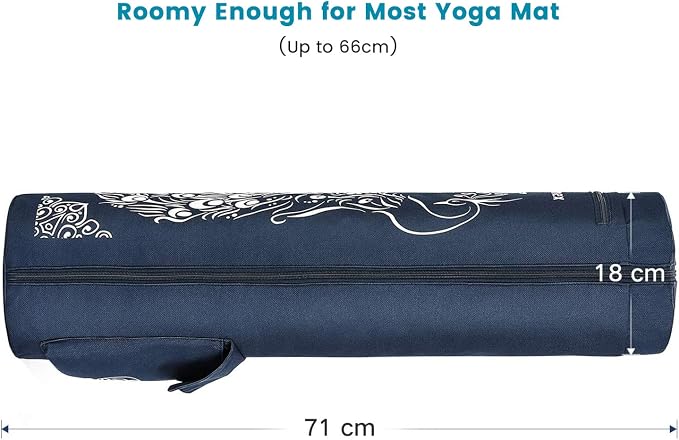 Gonex Yoga Mat Bag, Full-Zip Mat Carrier | 600D Oxford Fabric, Wet Pocket, Front Zip Pocket, Adjustable Strap, Fits Mats up to 26"