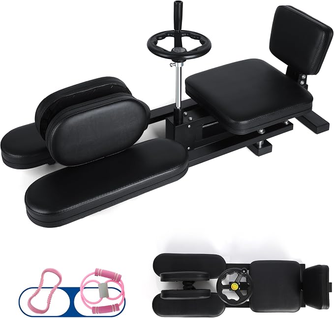 EVERYAMTE Leg Stretcher, Heavy Duty Steel Split Machine for Flexibility Training, 300LBS Leg Stretch Machine, Durable and Easy to Install Home Stretching Equipment, Improve Flexibilit
