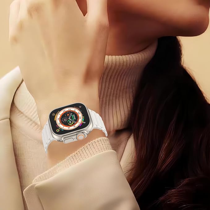 Magnetic Band Compatible with Apple Watch Ultra 3/2/1 Band for Men 49mm 46mm 45mm 44mm 42mm, Silicone Sport Waterproof Loop Strap Magnet Link for iWatch Series SE 11 10 9 8 7 6 5 4 3 2 1