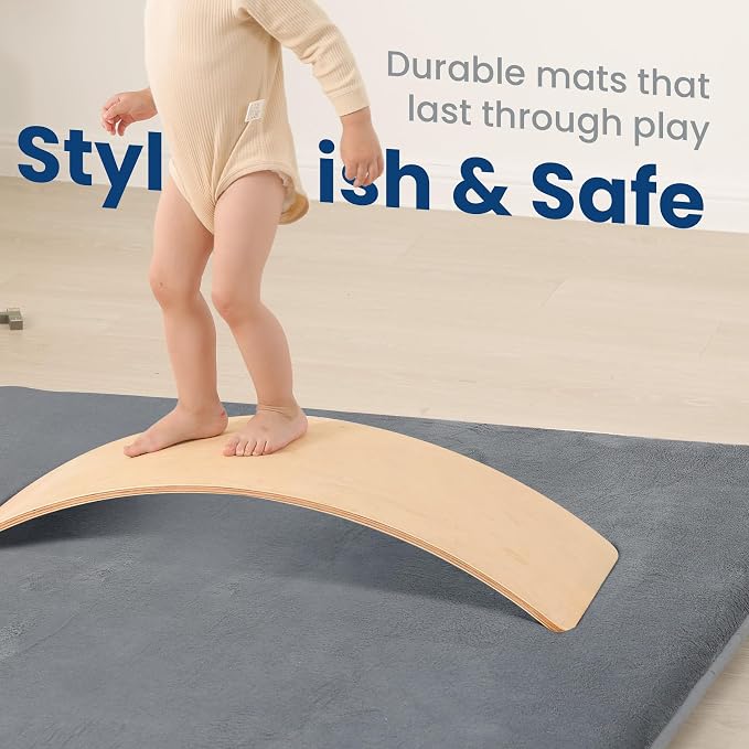 Huloo Sleep Baby Play Mat for Floor,Extra Large 71"×79" Playpen Mat for Toddler,Infant,Kids,1.3" Thick Non-Slip Nursery Rug,Water Repellent Soft Padded Activity Mats for Tummy Time, Crawling,Playroom(Dark Grey)
