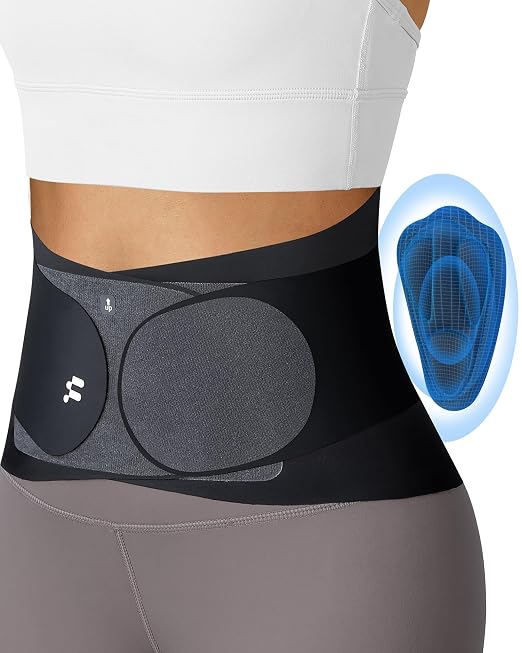 0.5mm Ultra Thin Back Brace for All Day Comfort, Wear under Clothes | Slim Fit & Invisible Back Support, Seamless Design, Removable Lumbar Pad, Adjustable Compression, Lower Back Pain Relief