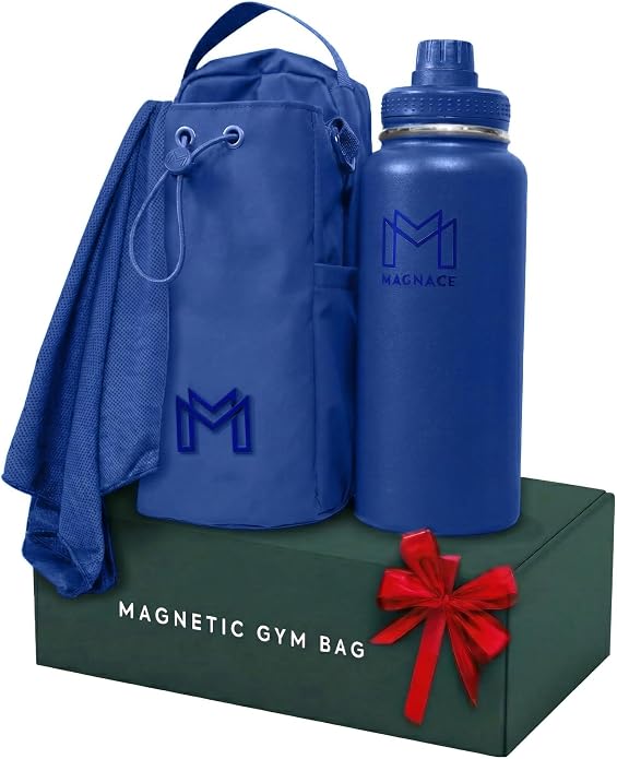 Small Magnetic Gym Bag Bundle, Water Bottle Holder, Sling Bag for Men Women