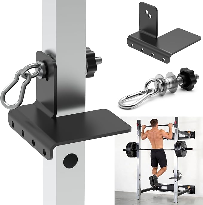 Heavy-Duty Power Rack Attachments, Quick-Install Home Gym Accessories for 2x2, 2x3 & 3x3 Power Racks, Fits 1/2" & 1" Holes