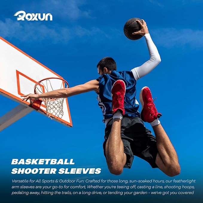 ROXUN Arm Sleeves Cooling UV Sun Protection Sport Compression for Men Women | UPF50,Seamless cover arms,Tattoo-covering,Lightweight & breathable,daily wear,Outdoor work,Basketball Baseball,Mangas
