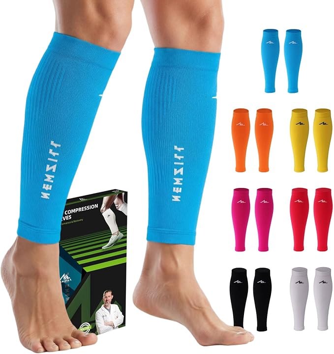 NEWZILL Compression Calf Sleeves (20-30mmHg) for Men & Women Perfect Option to Compression Socks for Running Travel Nursing