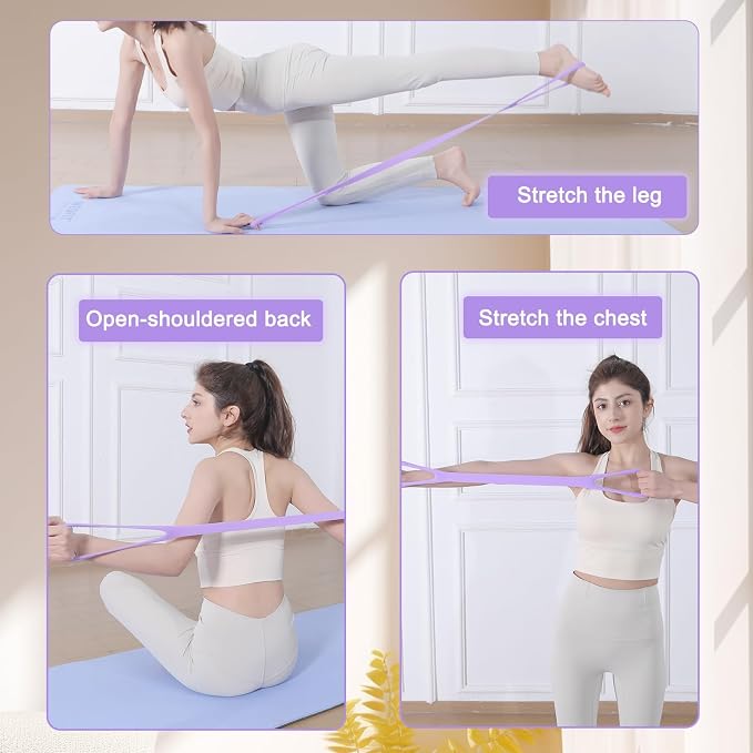 Figure 8 Fitness Resistance Bands, Elastic Bands with Handles for Working Out,Arm|Back|Shoulder Training Elastic Ropes,Exercise Equipment for Physical Therapy Stretching Yoga Pilates