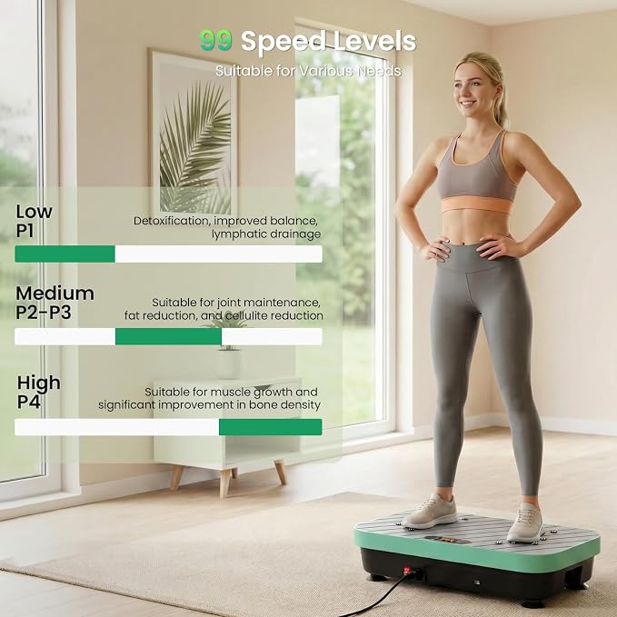 Vibration Plate Exercise Machine: TISSCARE Vibrating Plates for Weight Loss and Lymphatic Drainage, 400lbs Shake Plate Whole Body Workout Platform for Home Fitness Fat Burner Gifts
